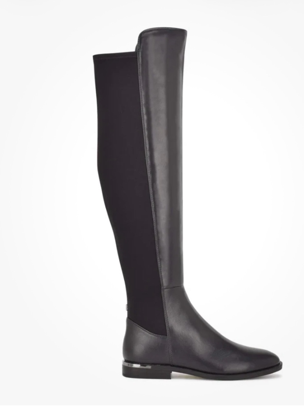 Nine West Women's Allair Stretch Back Over The Knee Boots, Black, 9M